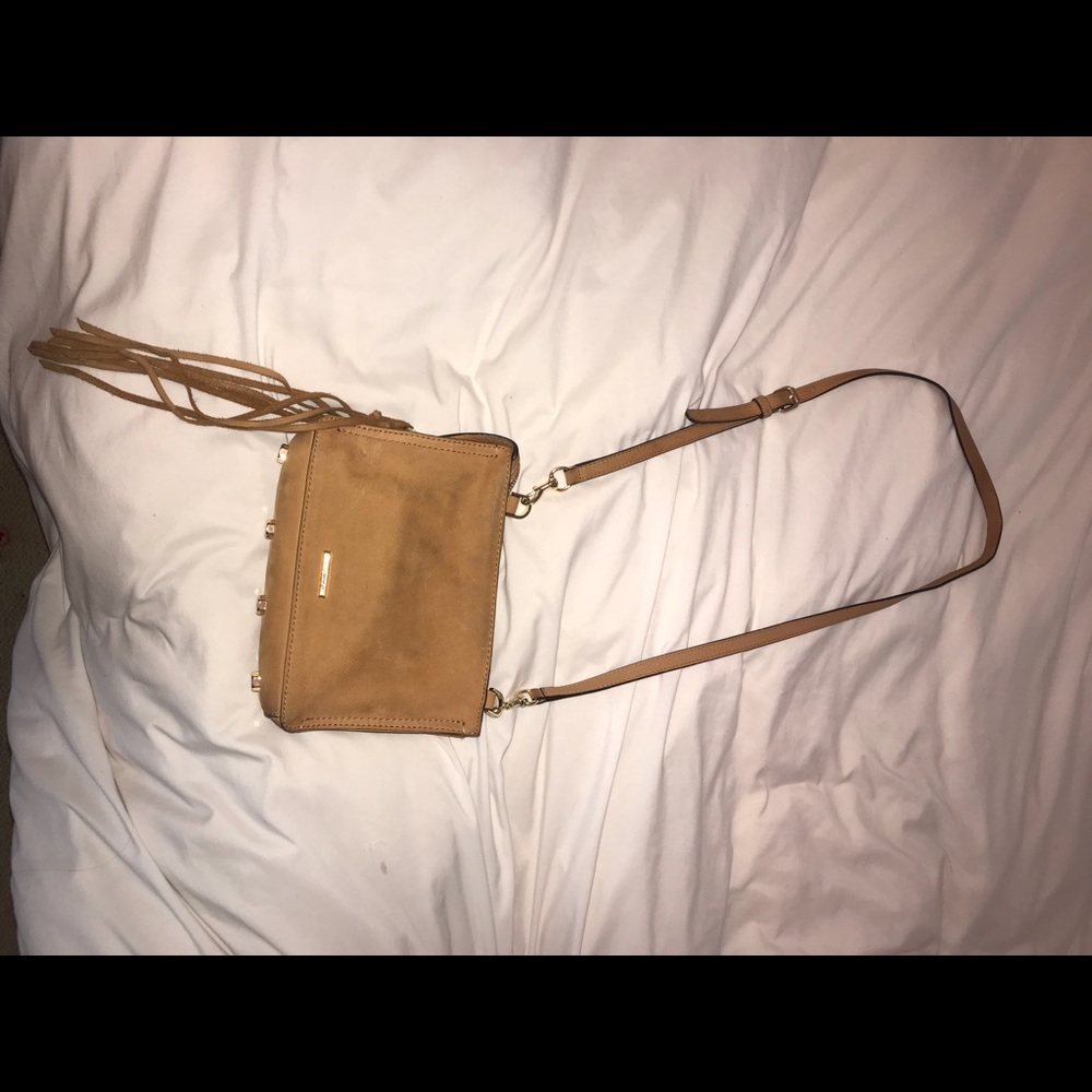 Rebecca minkoff light brown suede bag